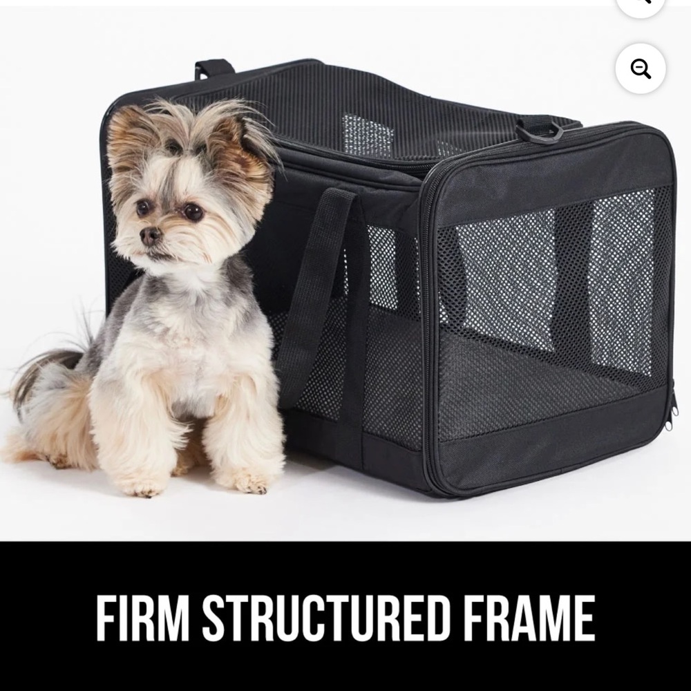 New Gorilla Grip Cat/Dog Soft Carrier Travel Bag Up To 15Lbs 16.5”x11”x11” Gray